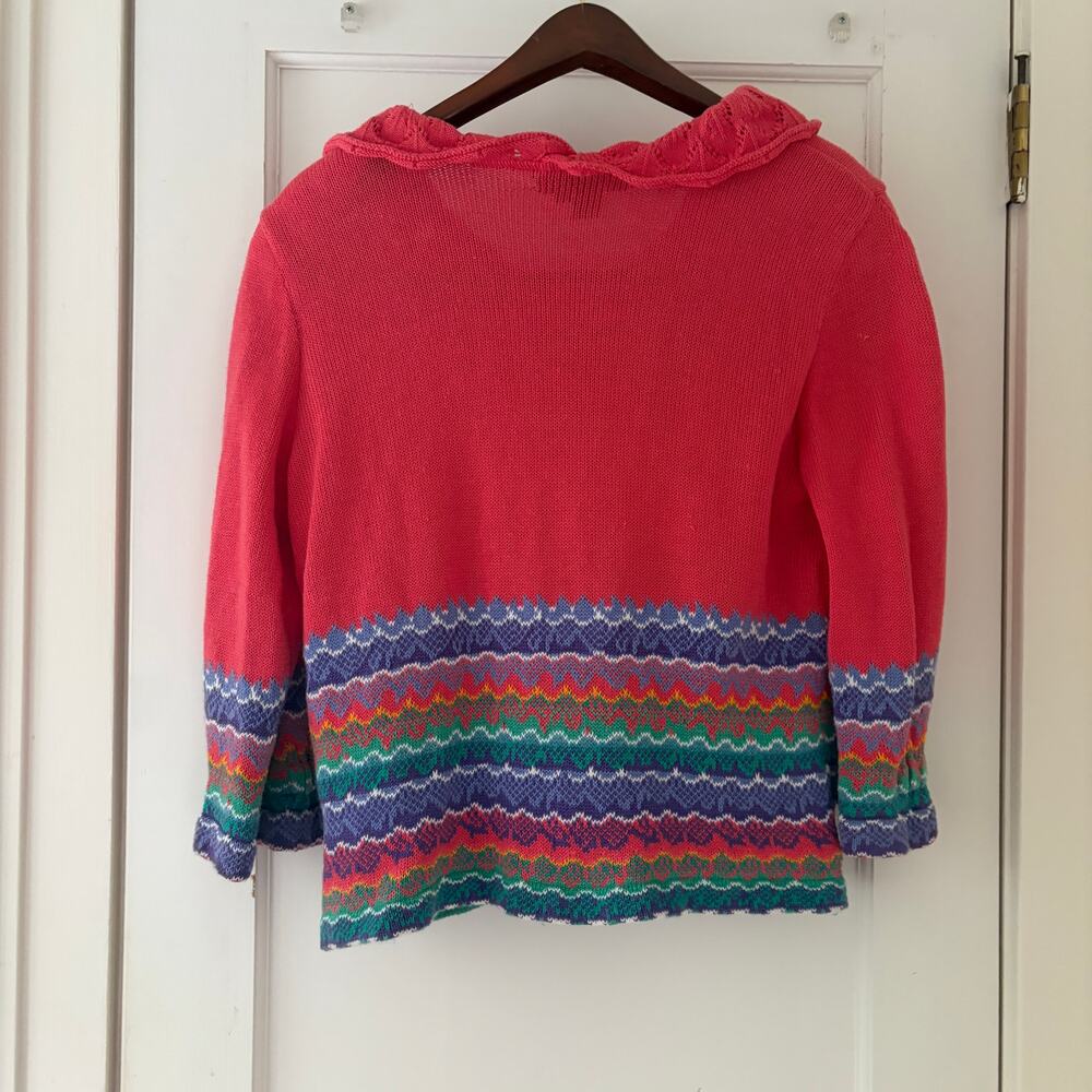 Cullinane knit cardigan Coral Pink Size Medium Vintage - Picture 3 of 6